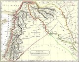 Map of ancient Syria published in 1900. The boundaries of Syria are shown to include Palestine as far as Gaza, all of Lebanon, and Antakya in Turkey. This corresponds quite closely to Syria before the French Mandate was imposed in 1920. Lebanon was separated from Syria by the French in 1926, and Turkey occupied Antakya unilaterally in 1939.