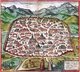 Syria: A Map of Damascus, Braun and Hogenburg, 1572-1617