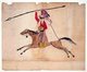 Iran: 'A Koordish Warrior', sketch and watercolour by Justin Perkins, Urmia (1839)
